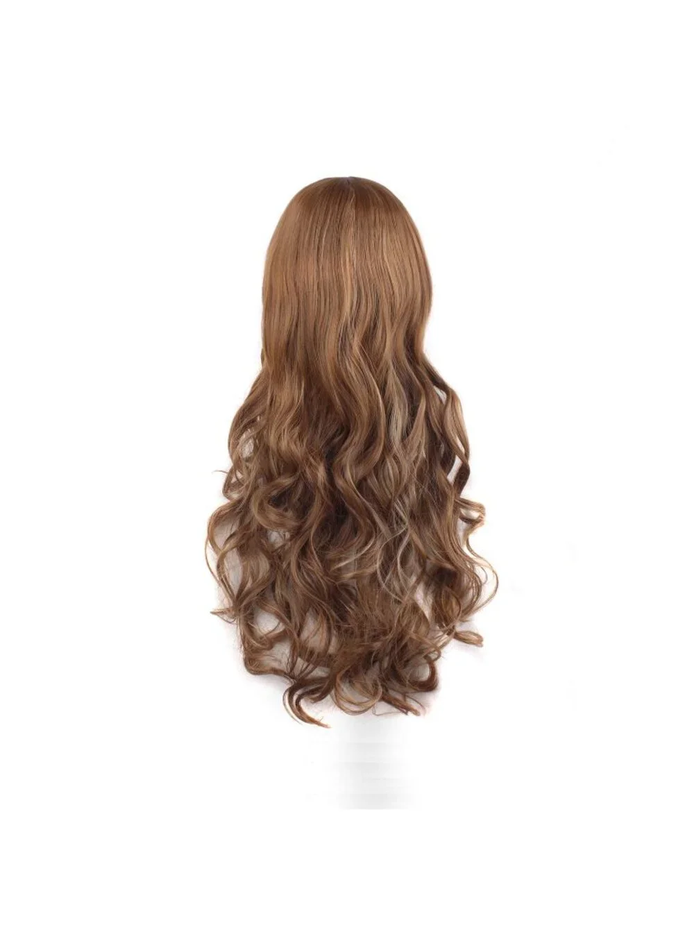 Women's Brown Khaki Synthetic Lolita Long Curly Clip On Ponytails Cosplay Wigs